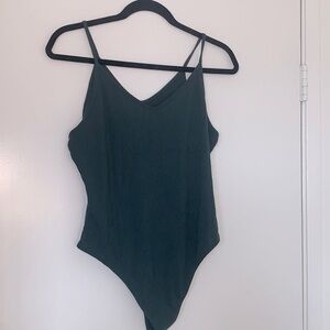 American Eagle rubbed green bodysuit L